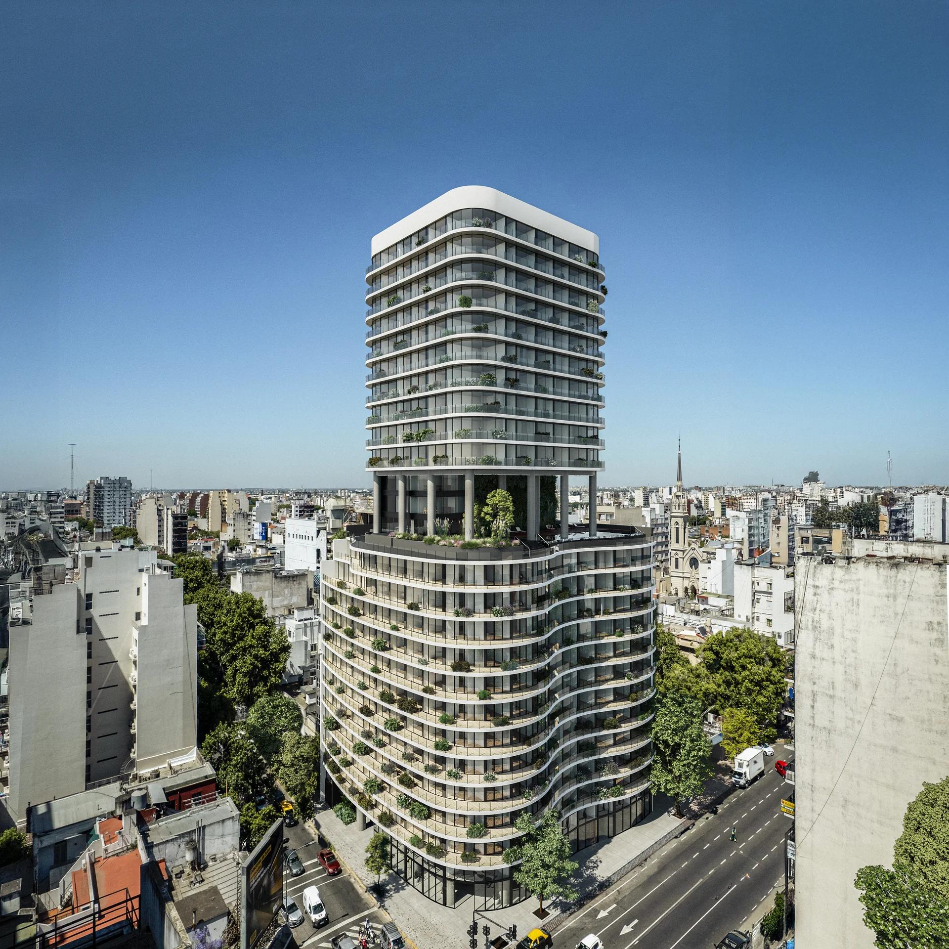 Torre Alberti: Escala Monumental y Silueta Ondulante en San Cristóbal