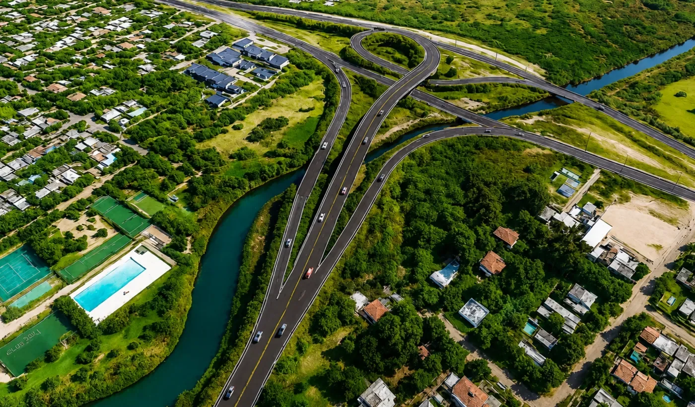 Así será el distribuidor vial en Camino Centenario para la nueva bajada de la Autopista La Plata-Buenos Aires en City Bell
